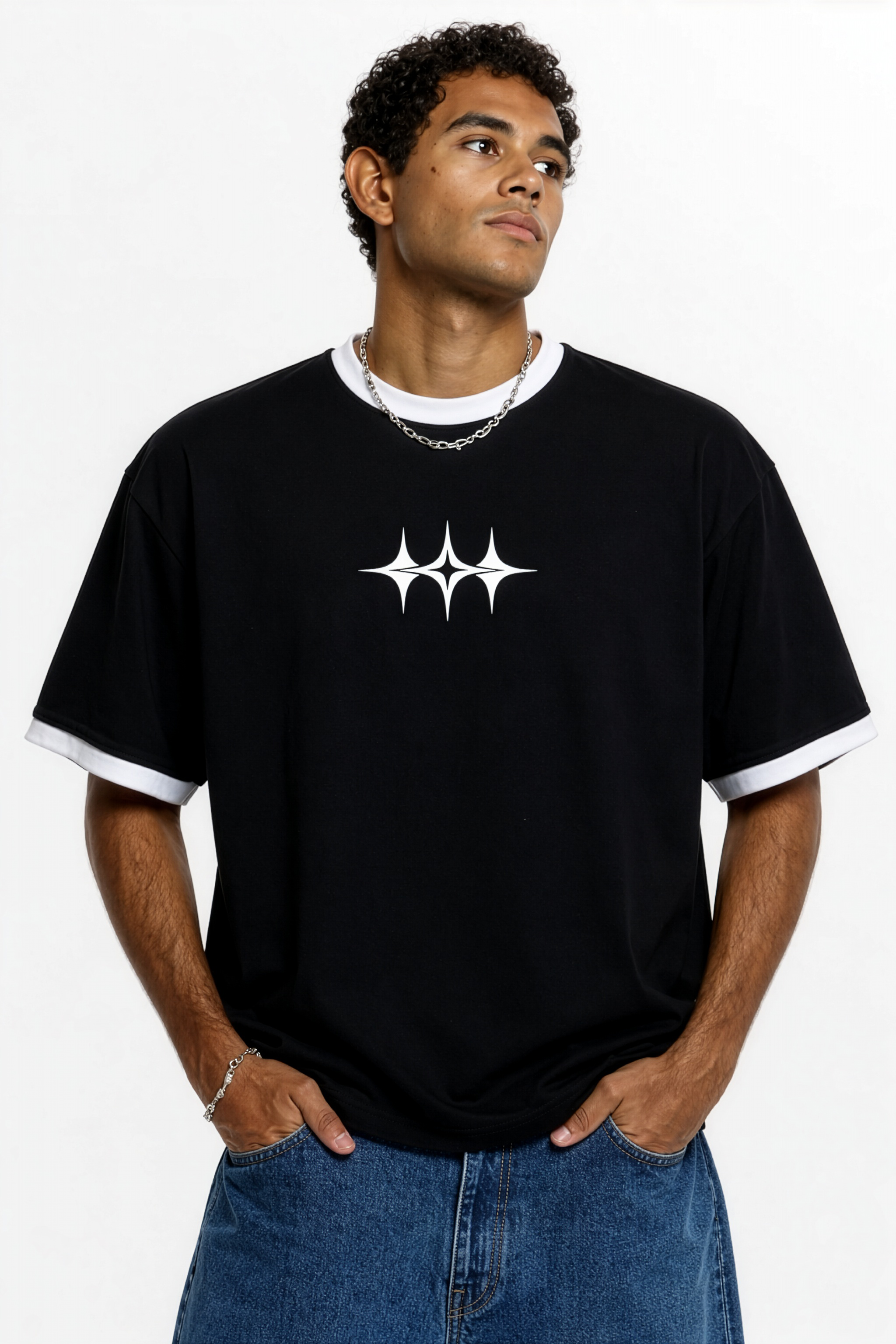 BLACK RINGER TEE