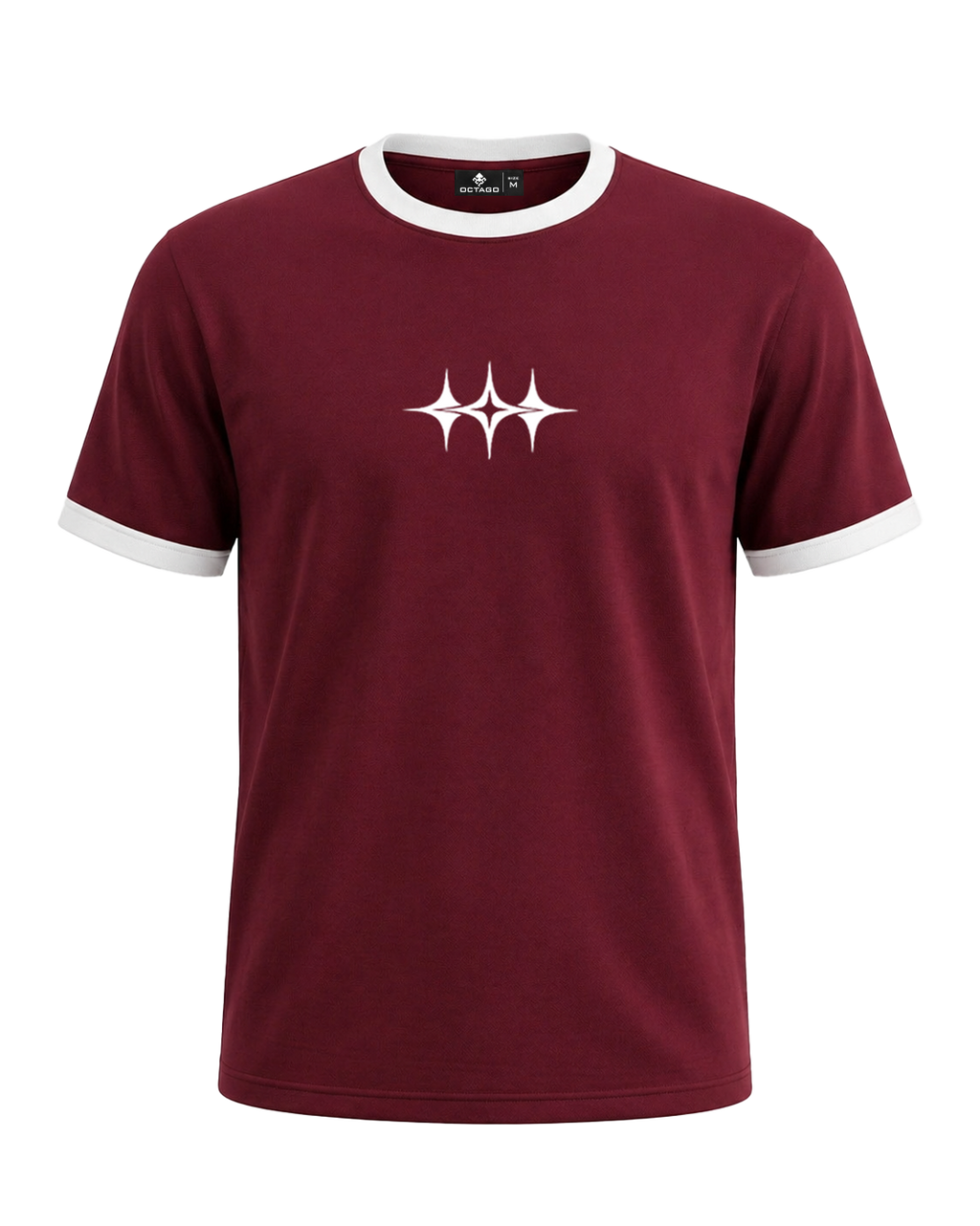 BURGUNDY RINGER TEE