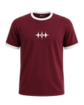 BURGUNDY RINGER TEE