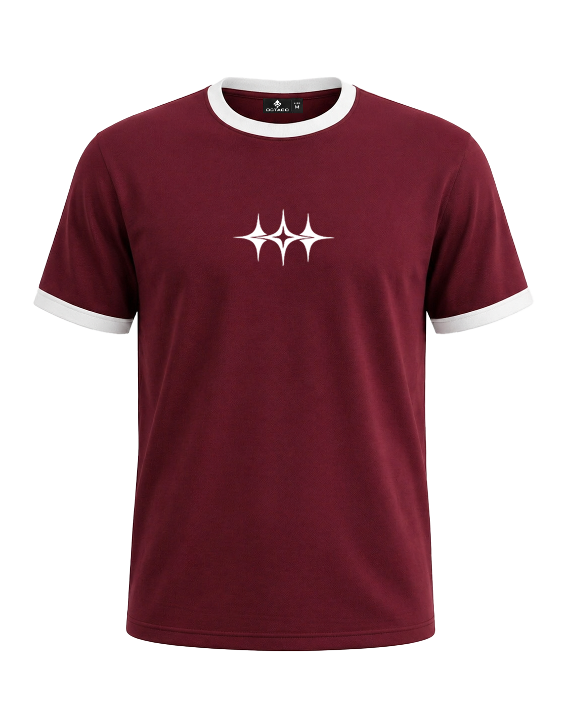 BURGUNDY RINGER TEE