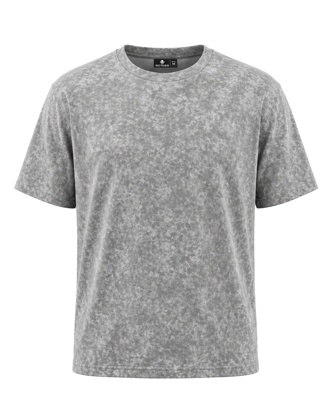 GREY ACID WASHED TEE