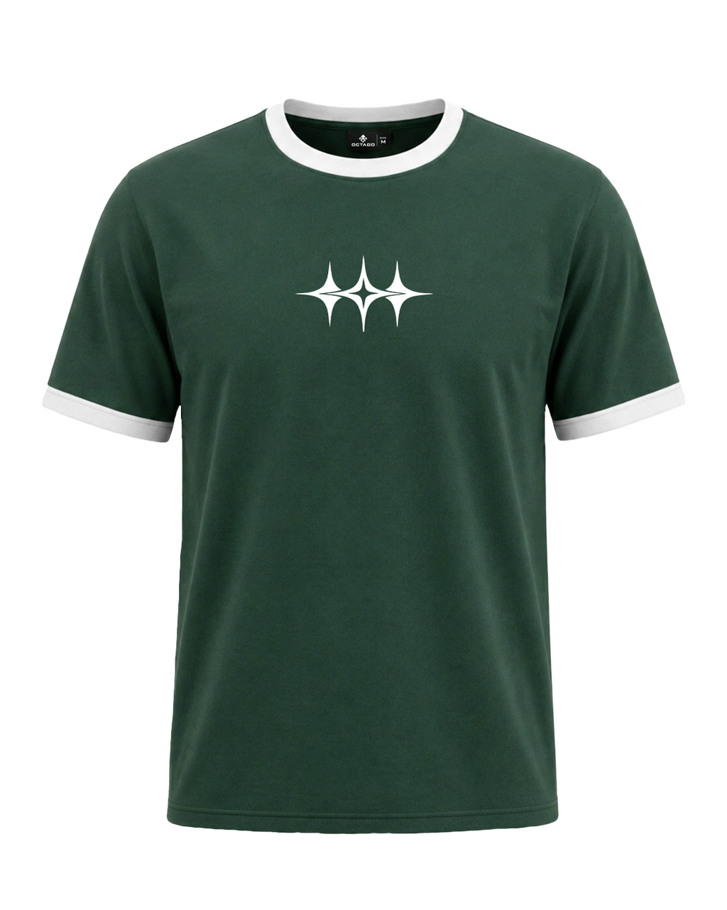 DARK GREEN RINGER TEE