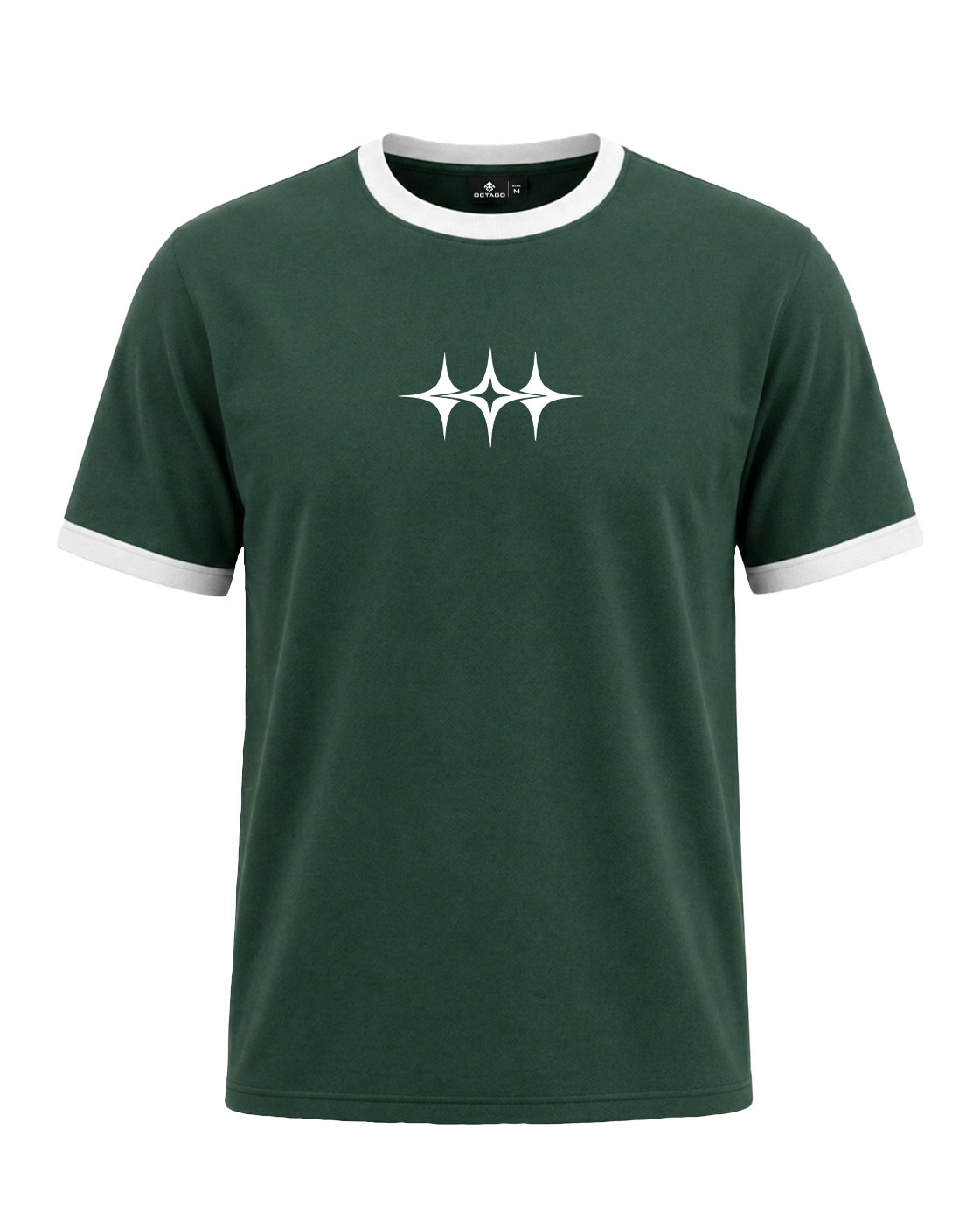 DARK GREEN RINGER TEE