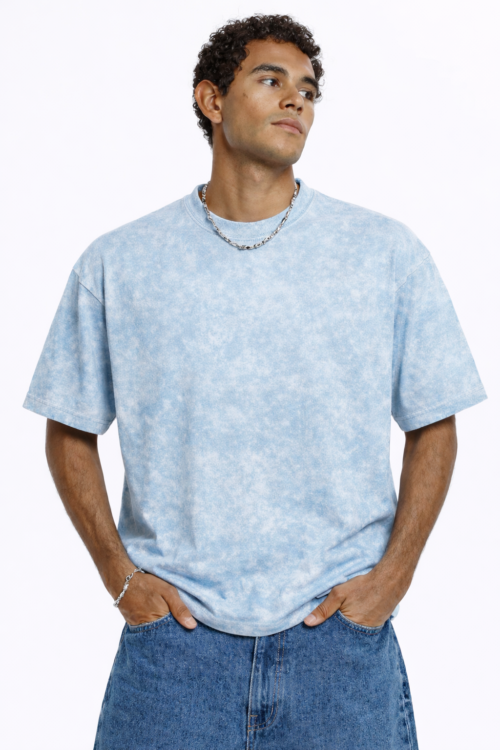 DEEP SKY ACID WASHED TEE