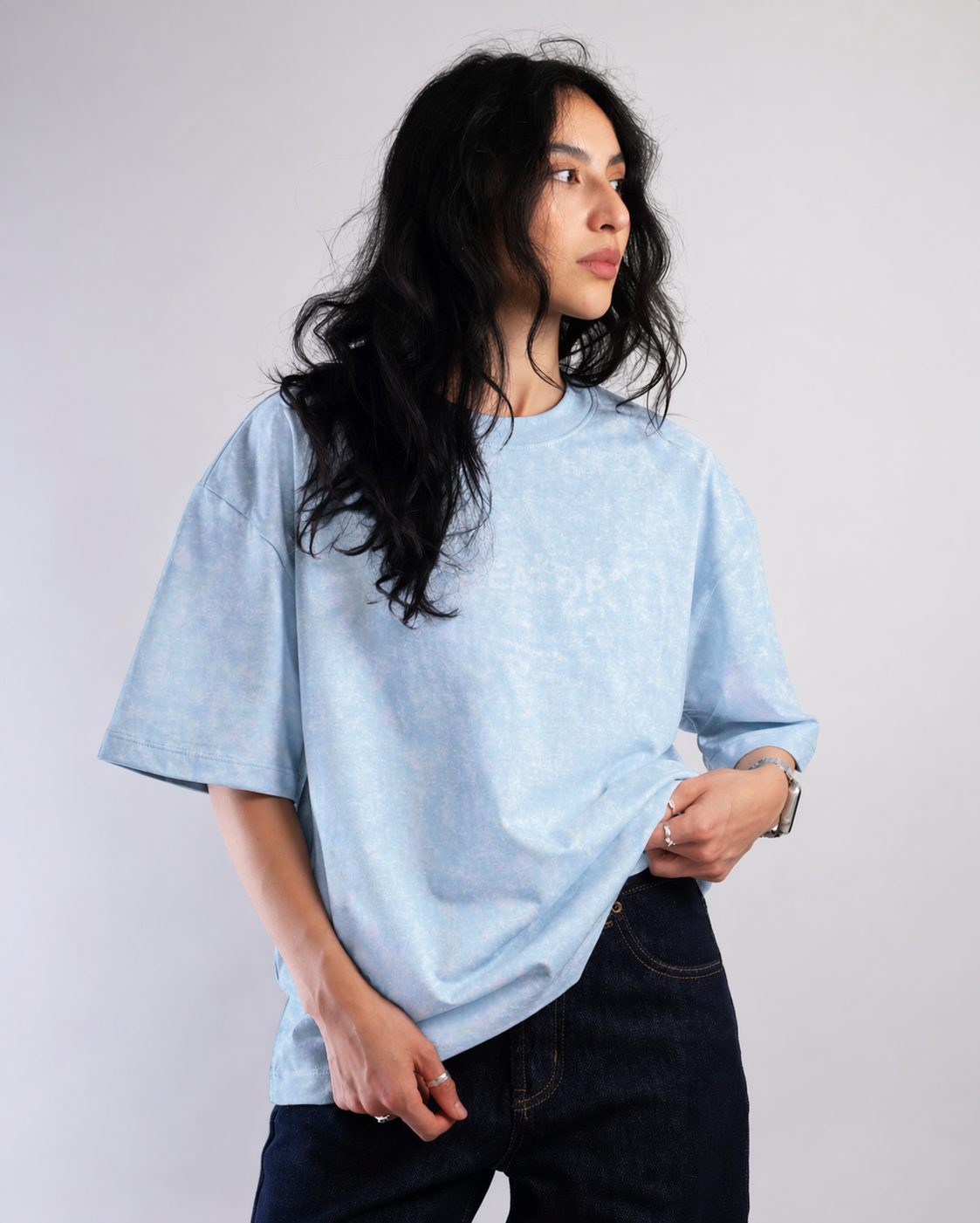 DEEP SKY ACID WASHED TEE