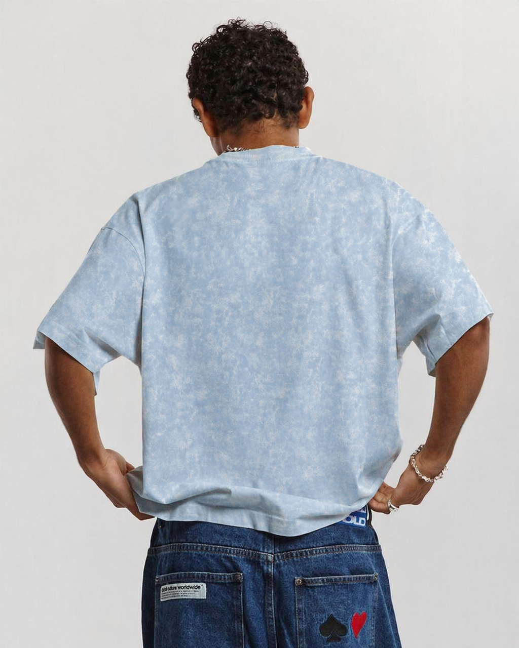 DEEP SKY ACID WASHED TEE