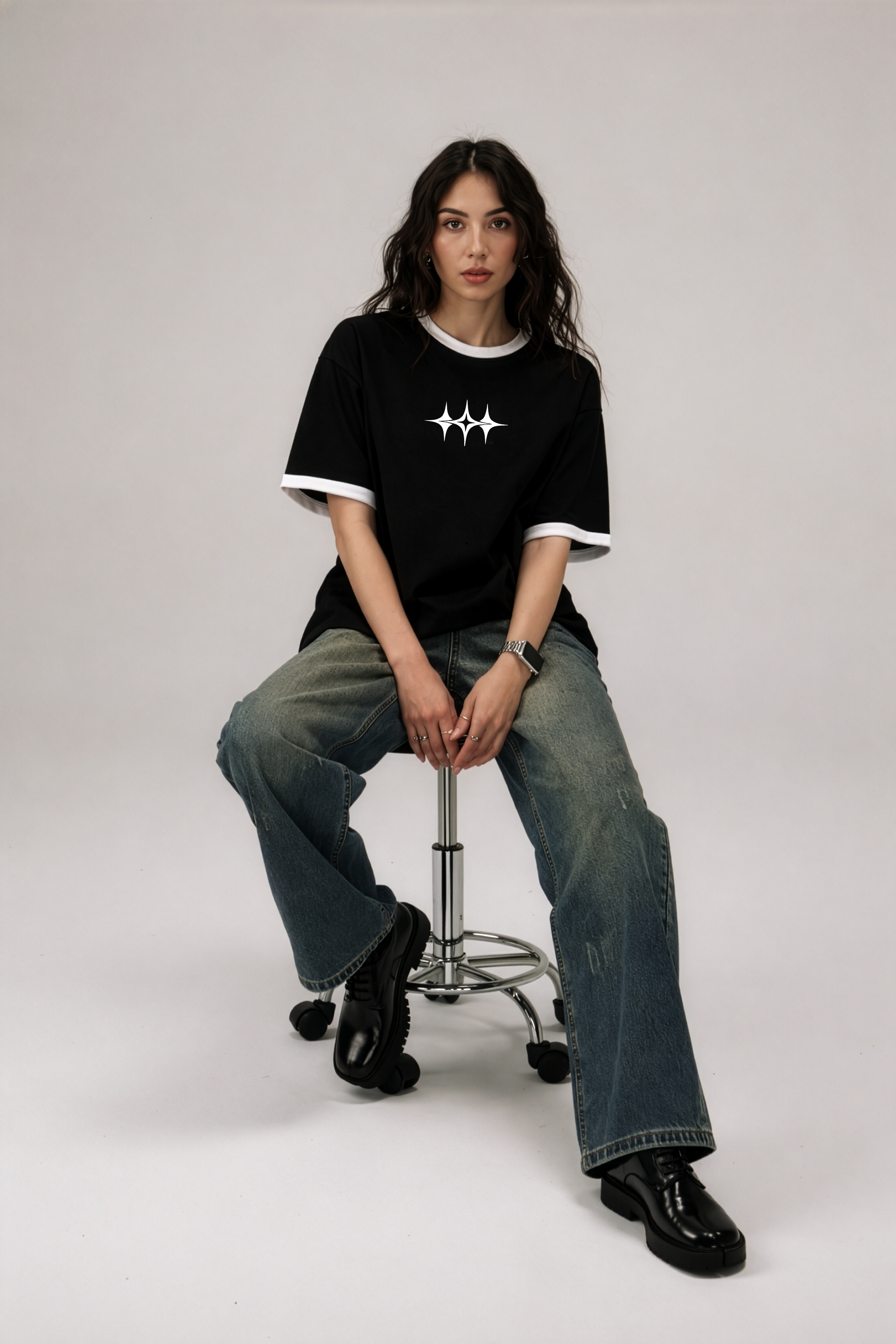 BLACK RINGER TEE