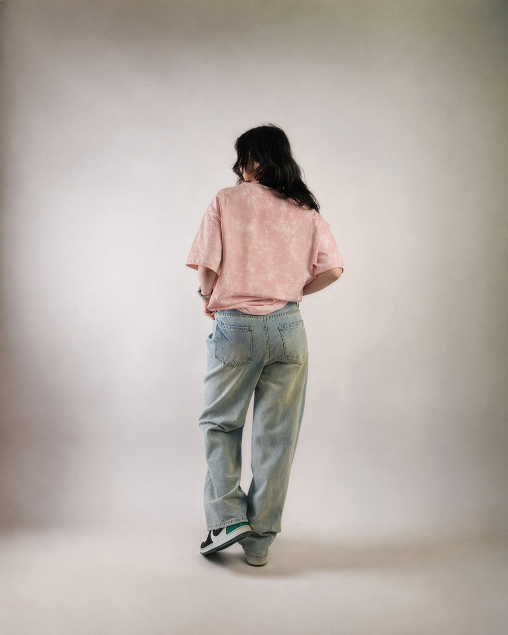 LIGHT PINK ACID WASHED TEE
